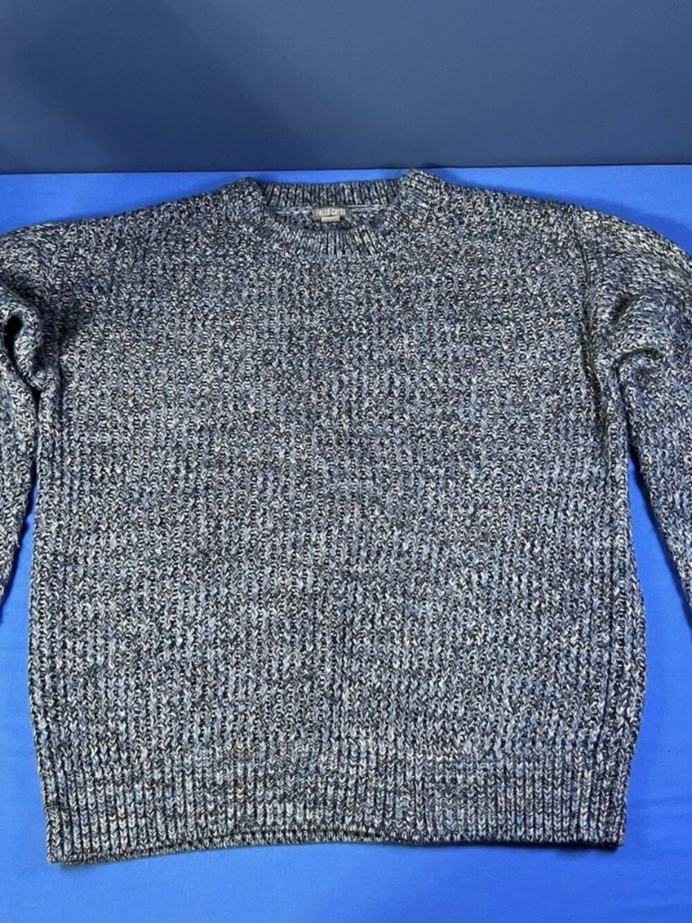 Falls Creek Women’s Heavy Pullover Sweater Marled Blues Size Large